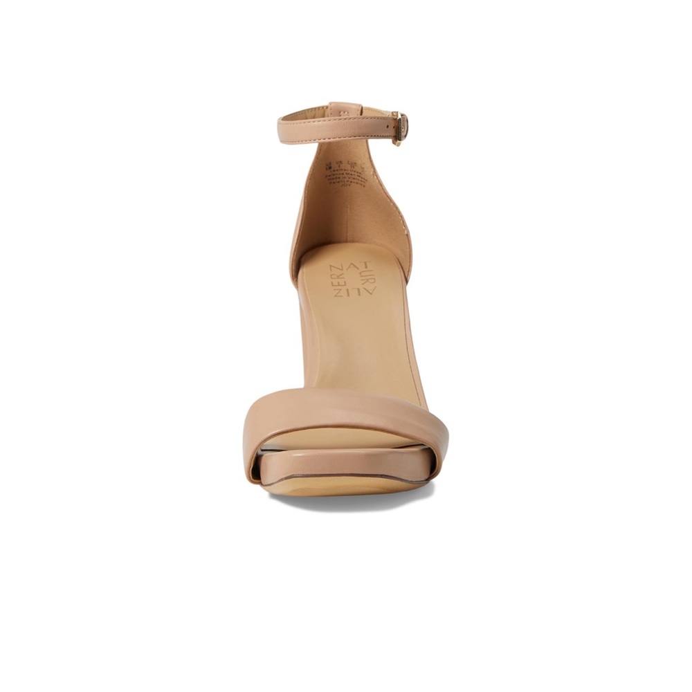 Naturalizer Tan Heels with Ankle Strap and Block Heel